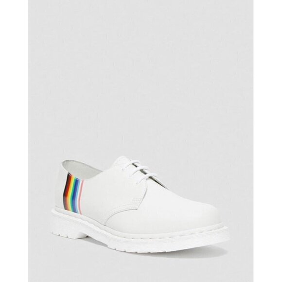 Dr. Martens White Oxfords with Rainbow Detail NWOT main image 6